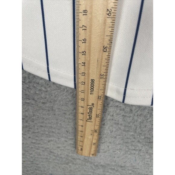 Vintage 90s Majestic Jersey New York Yankees Pinstripe Mens 2XL White 6700 MLB - Picture 6 of 9